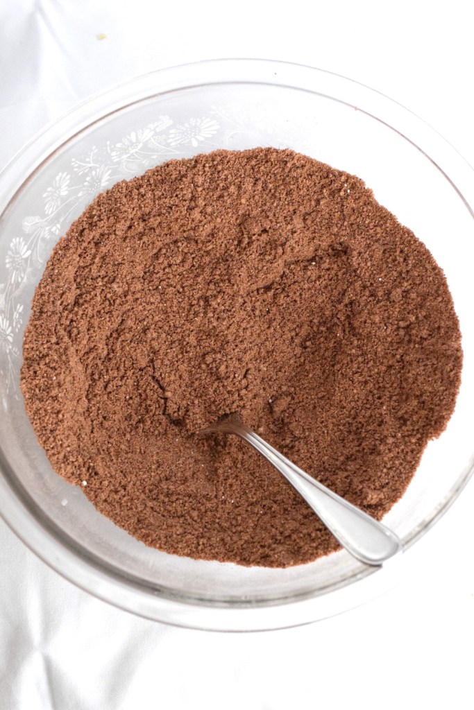 cocoa powder, monkfruit sweetener, hazelnut flour