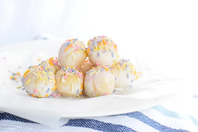 keto birthday cake bites