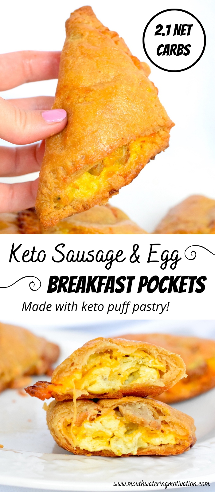 keto sausage and egg breakfast pockets