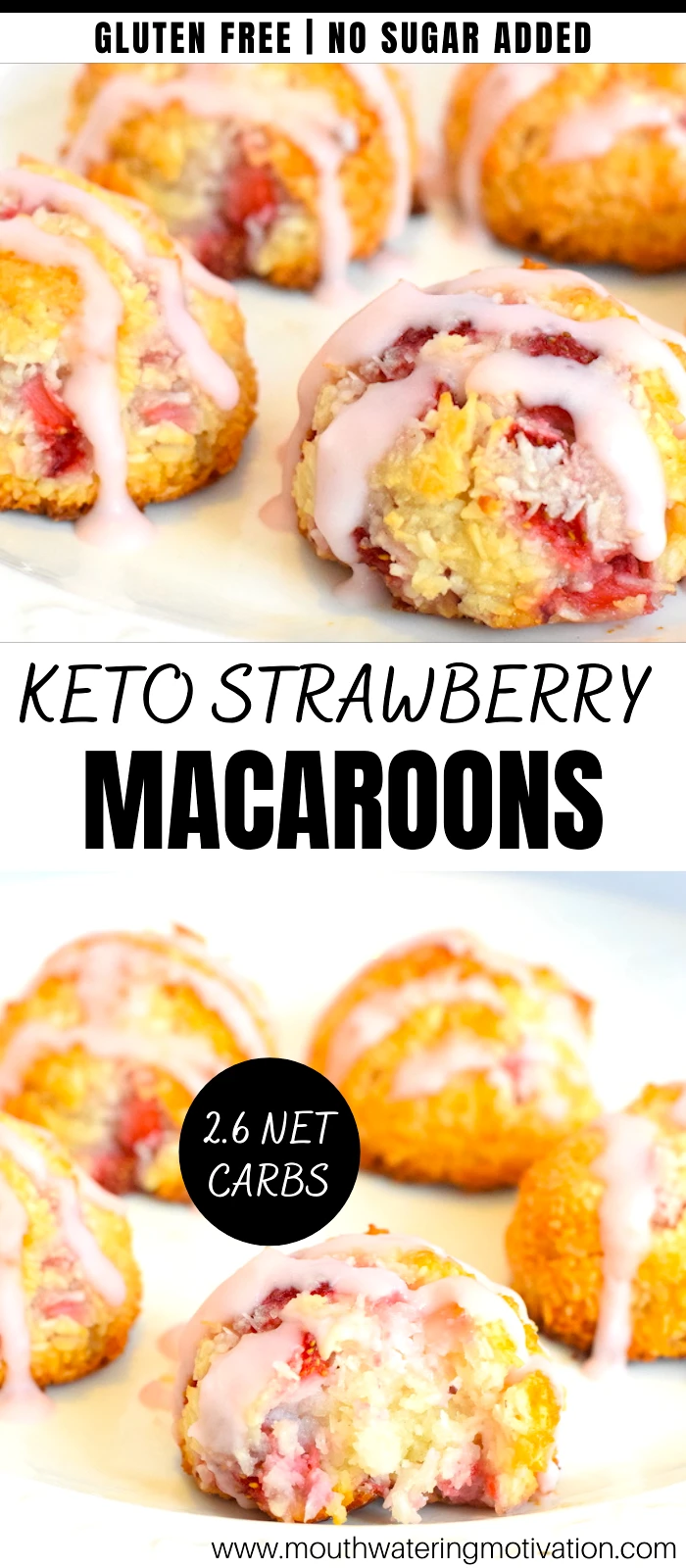 Keto strawberry coconut macaroons Keto strawberry coconut macaroons