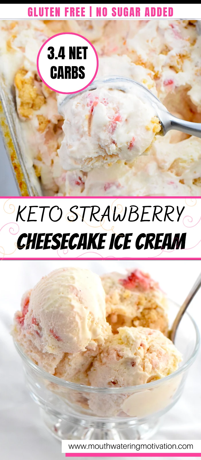keto strawberry cheesecake ice cream