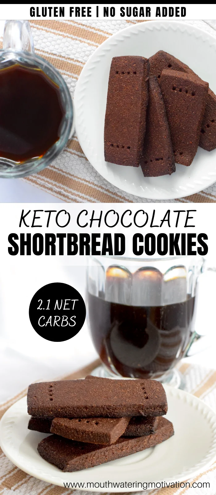 Keto Chocolate Shortbread Cookies