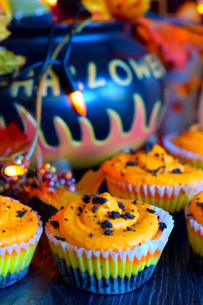 keto candy corn mini cheesecakes