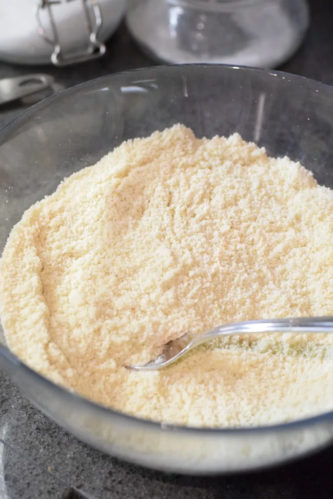 almond flour, coconut flour, arrowroot starch, xanthan gum
