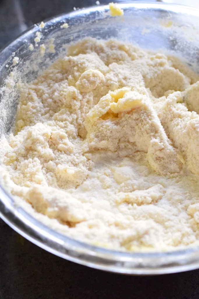 mixing dry ingredients with wet