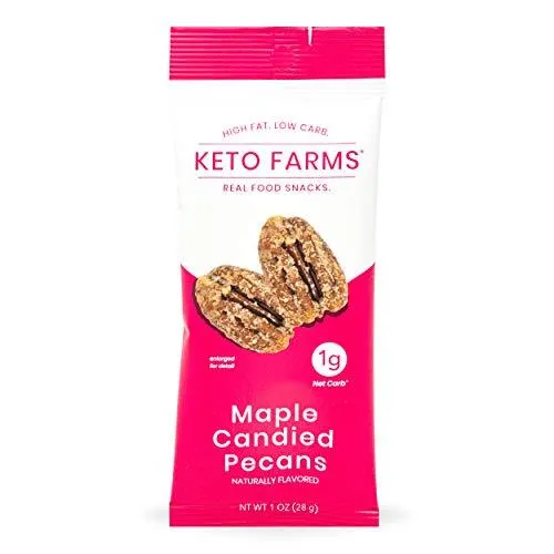 keto farms maple candied pecans