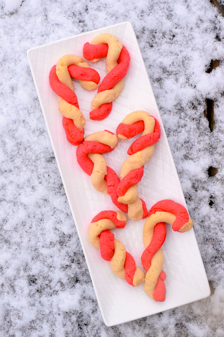 Keto Candy Cane Cookies