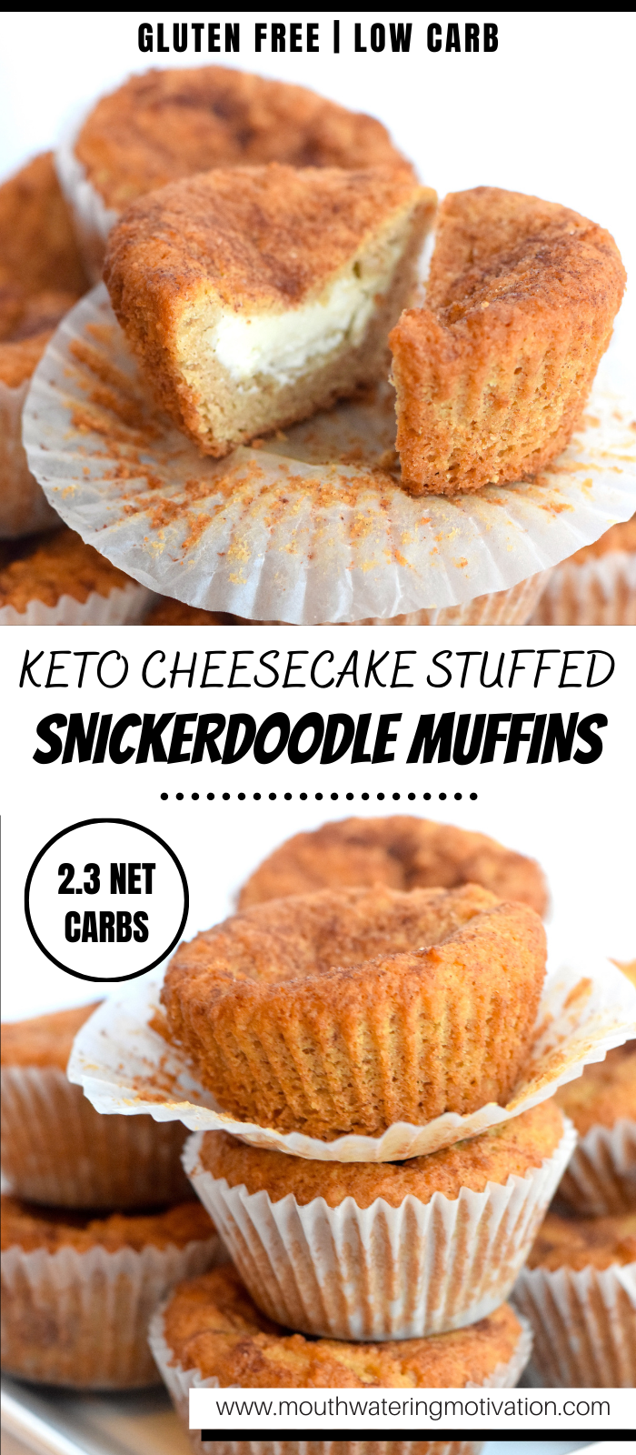 cheesecake stuffed snickerdoodle muffins pin