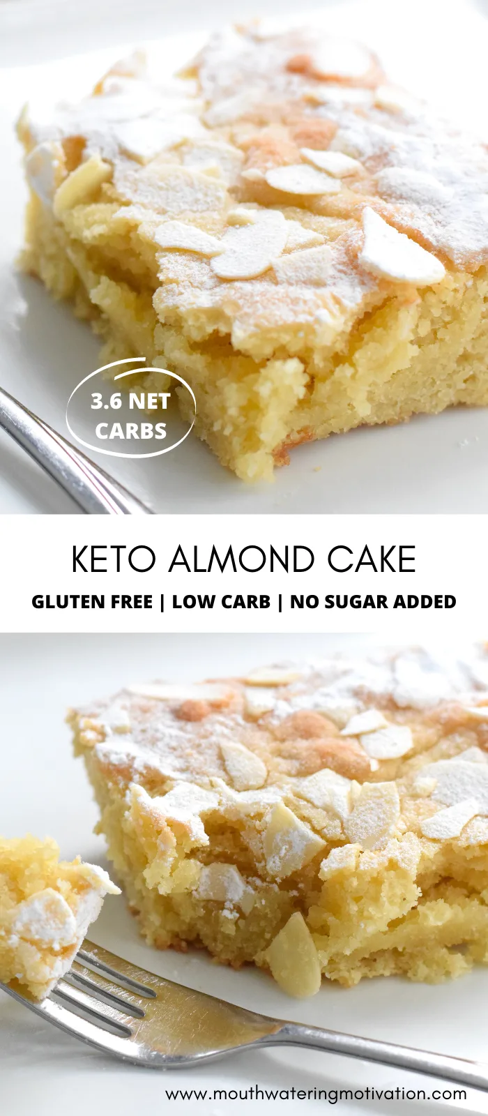 keto almond cake recipe pin