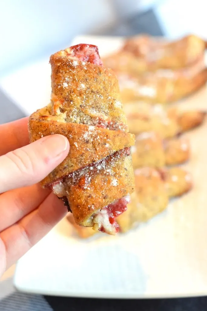 keto croissants with jam