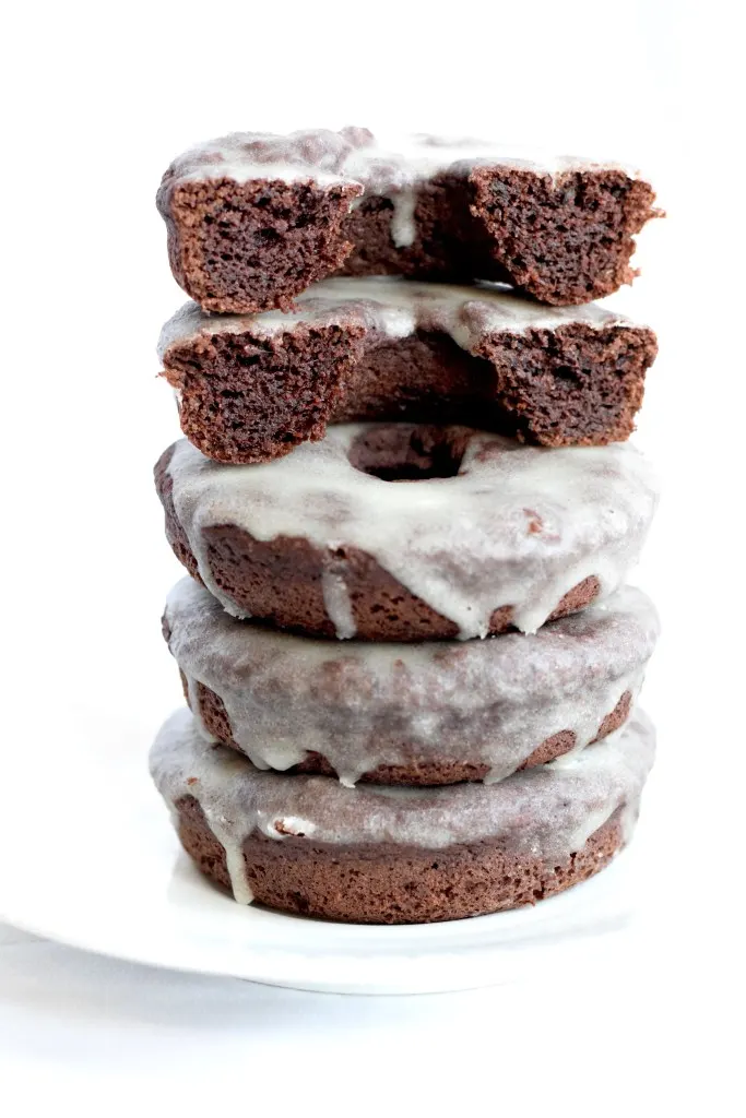 keto glazed baked chocolate donuts