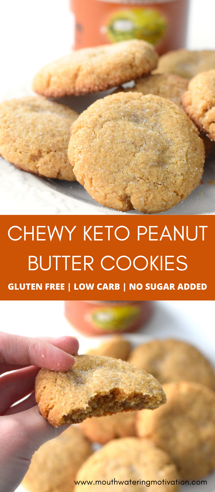 CHEWY KETO PEANUT BUTTER COOKIES