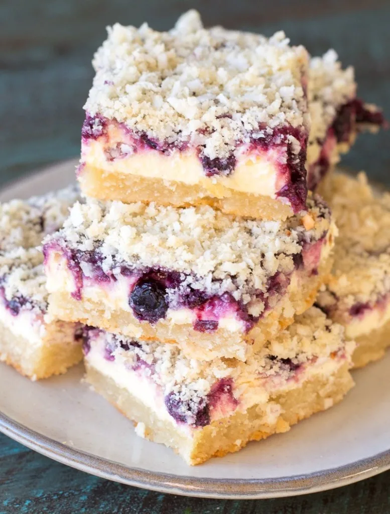 blueberry lemon cheesecake crumble bars