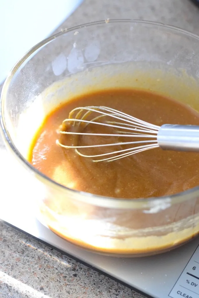 eggs, melted butter, sweetener