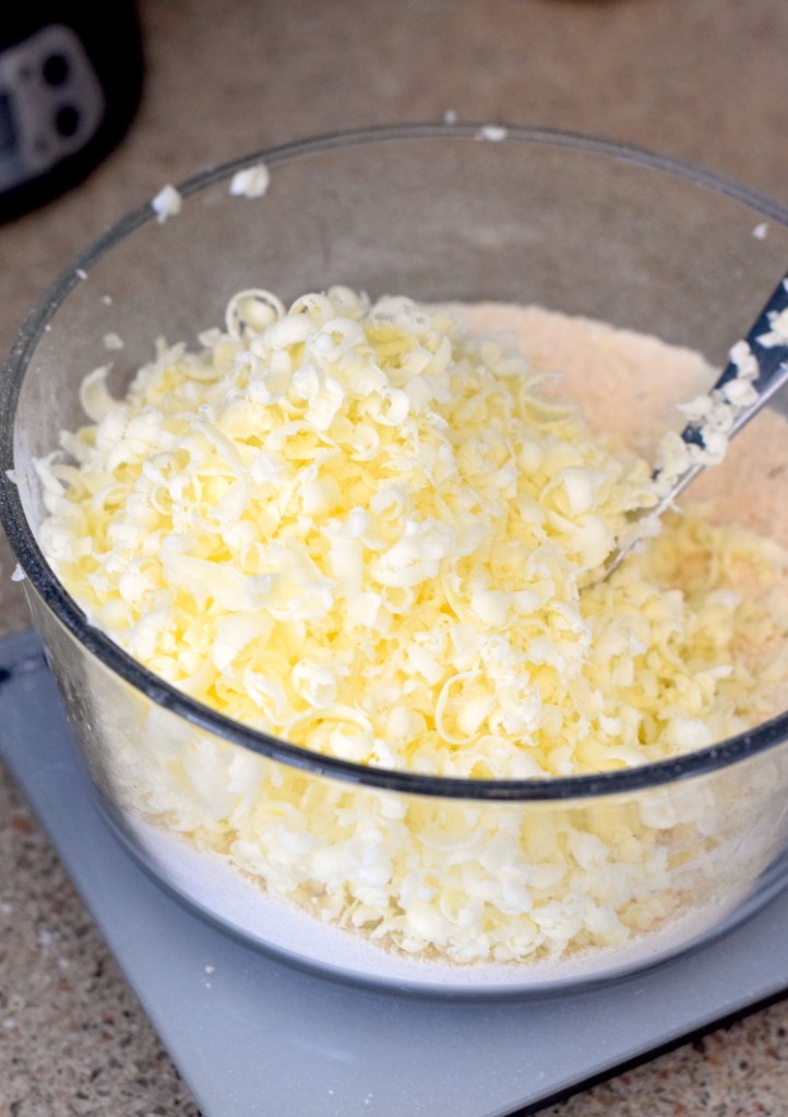 grated cold butter