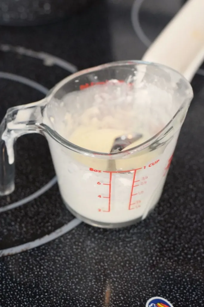 heavy cream and arrowroot starch