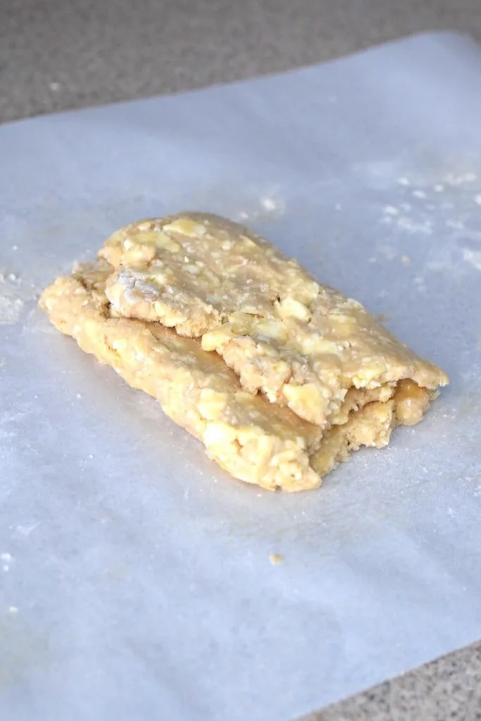 keto pastry dough folded