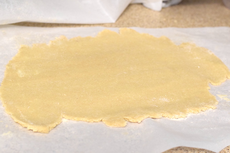 keto puff pastry dough rolled