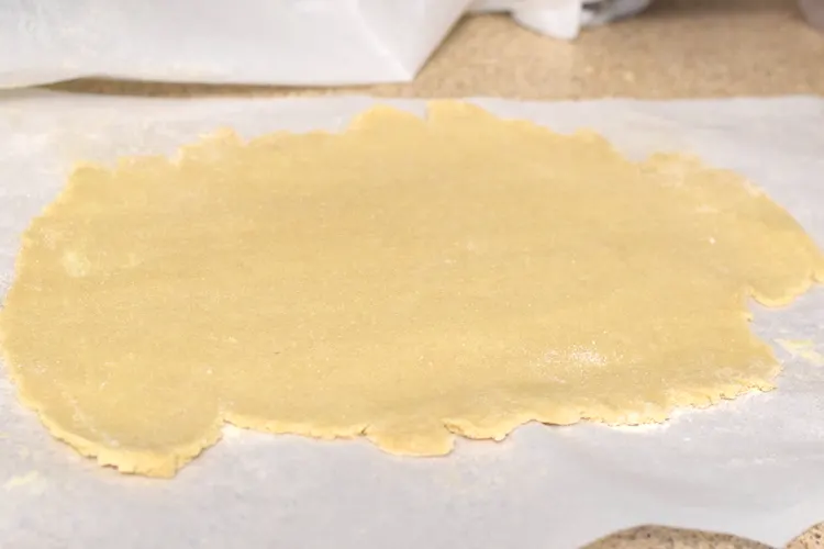 keto puff pastry dough rolled