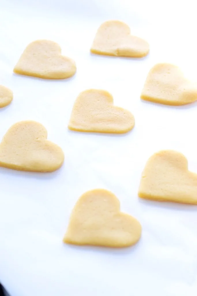 keto heart shaped sugar cookies