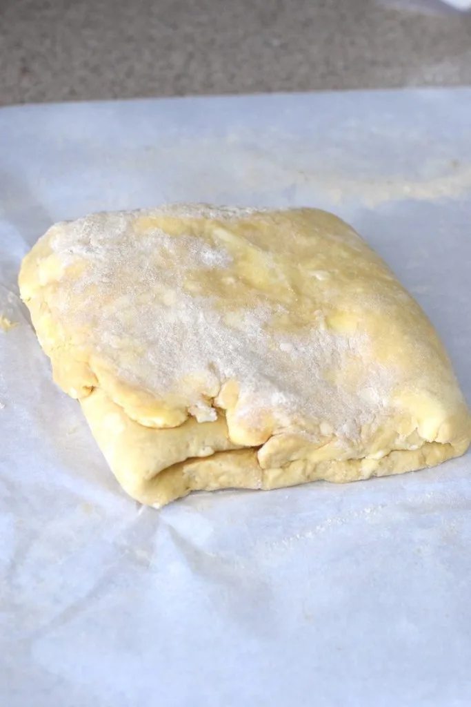 keto pastry dough folded