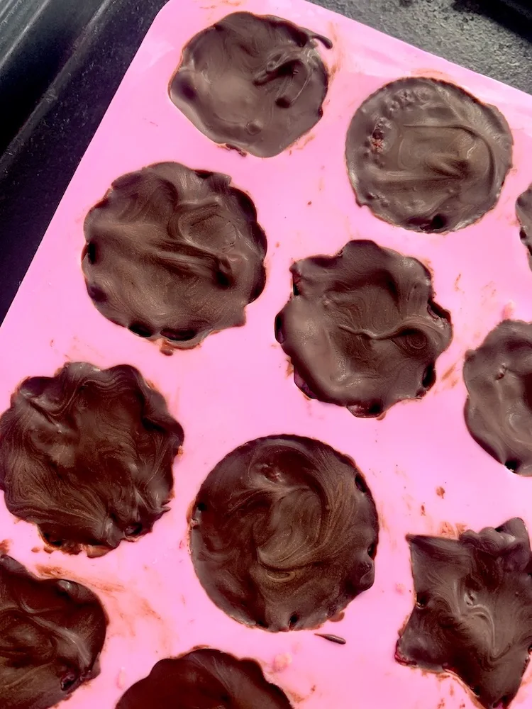 keto strawberry filled chocolates