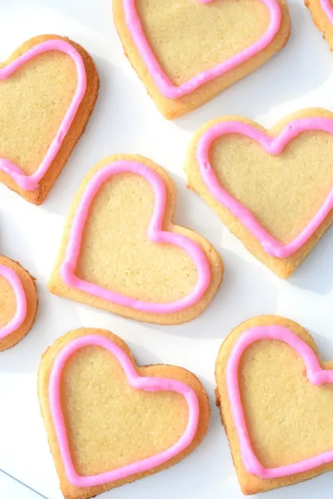 keto valentines heart sugar cookies