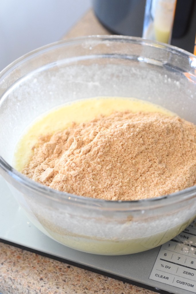 almond flour, eggs, butter, heavy cream