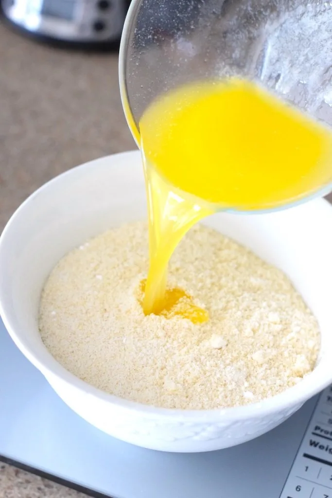 almond flour and melted butter