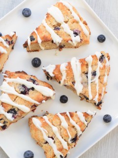 easy low carb blueberry scones