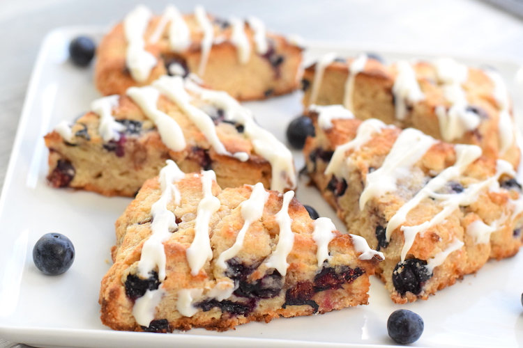 healthy low carb blueberry scones