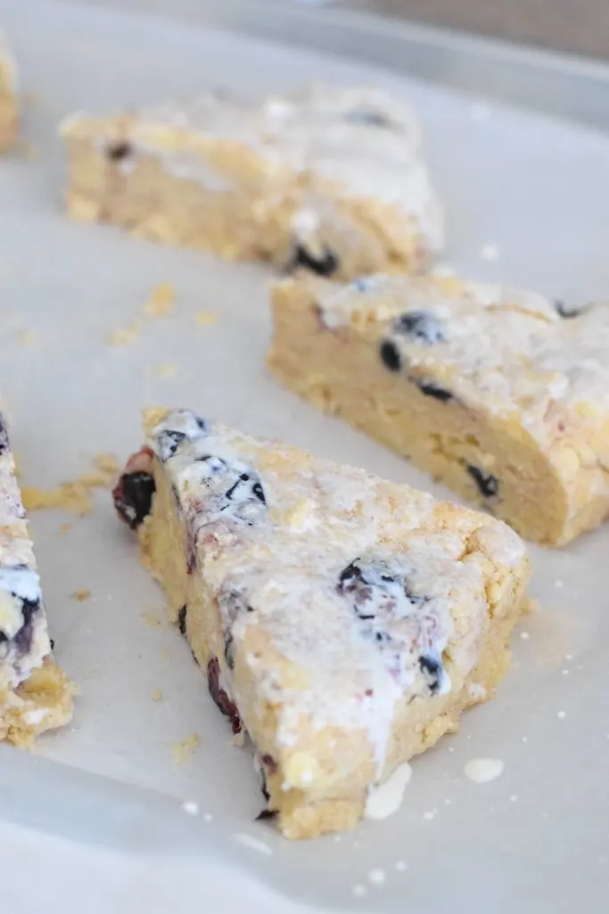 keto blueberry scones with cream