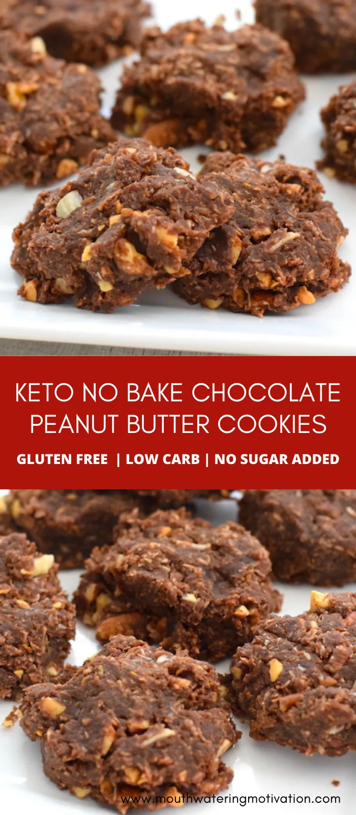 keto no bake chocolate peanut butter cookies pinterest