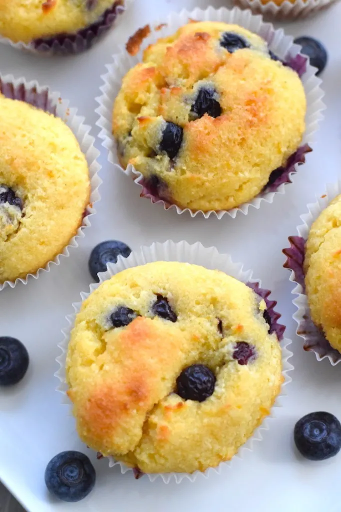 almond flour lemon blueberry muffins