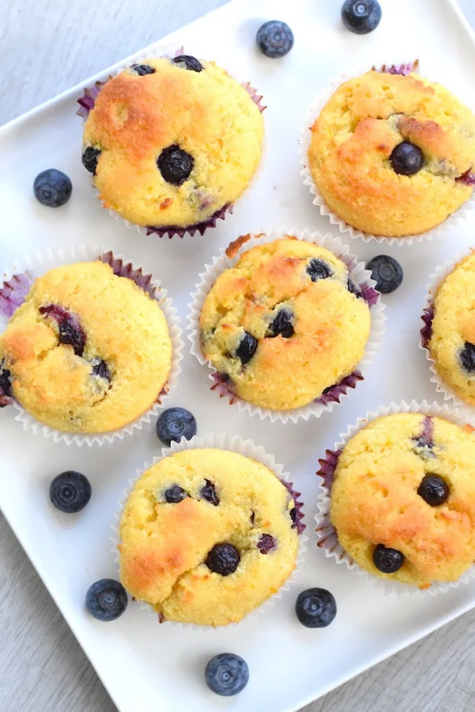 coconut flour lemon blueberry muffins