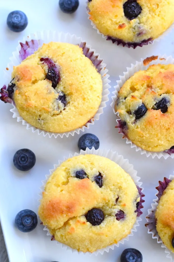 sugar free lemon blueberry muffins