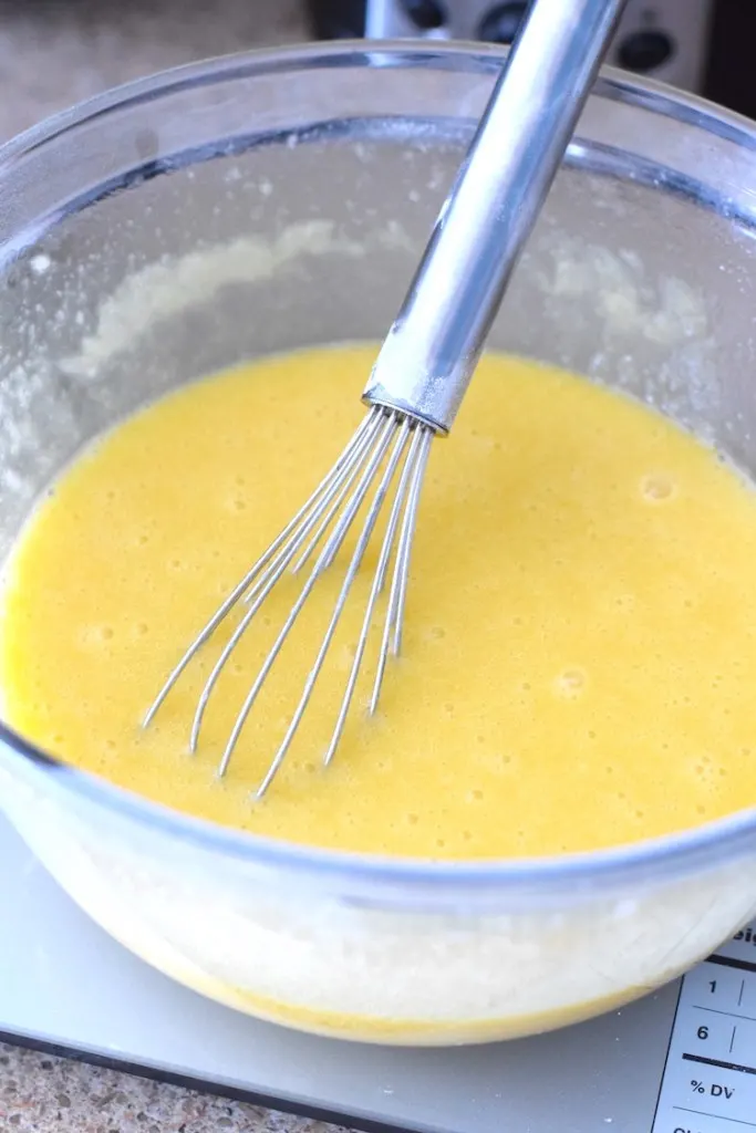 whisked eggs, heavy cream, coconut oil