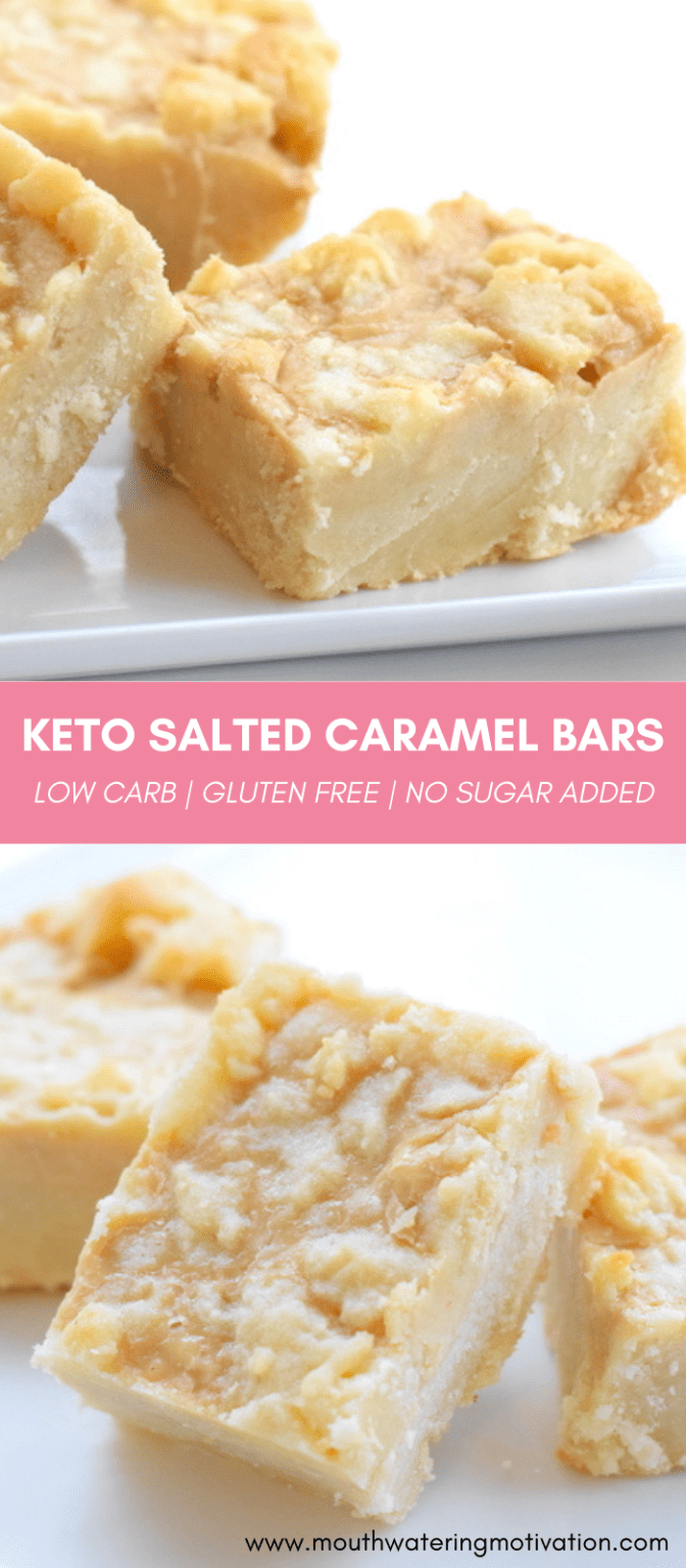 Keto Salted Caramel Bars Mouthwatering Motivation