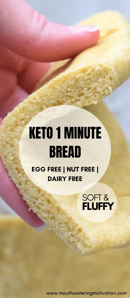 Keto 1 Minute Microwave Bread | Mouthwatering Motivation
