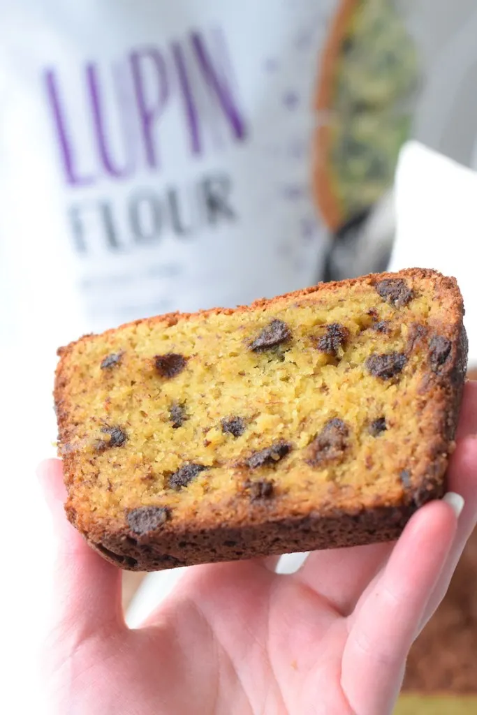 low carb chocolate chip banana bread