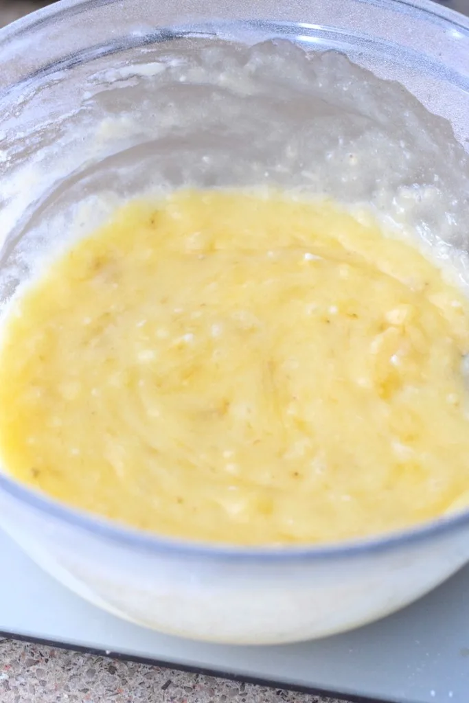 masheed banana, butter, monkfruit sweetener