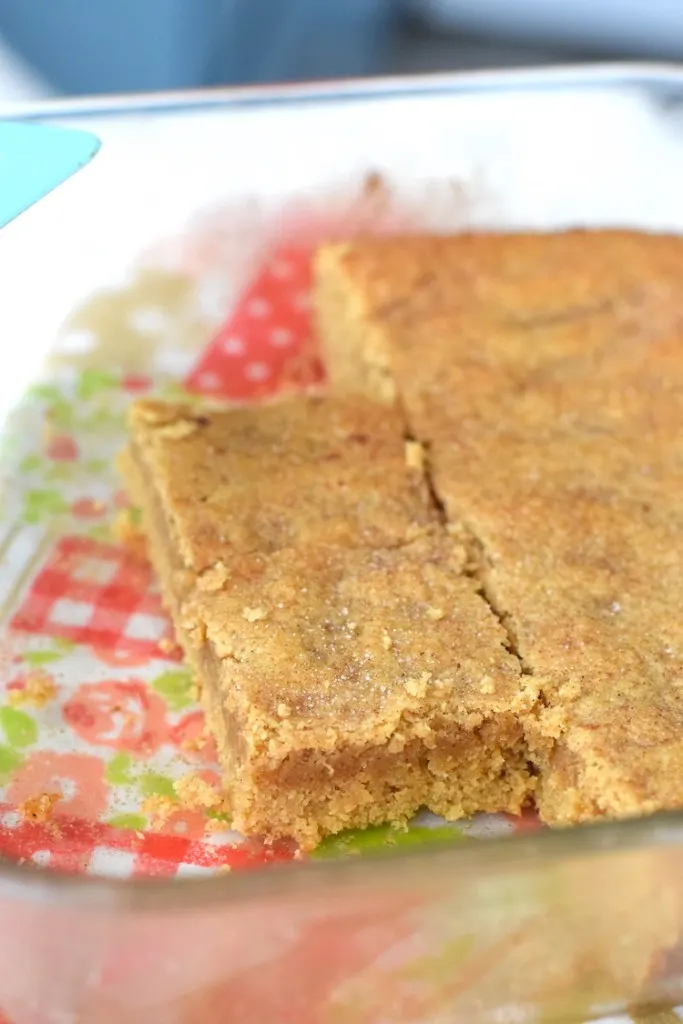 sugar free snickerdoodle bars