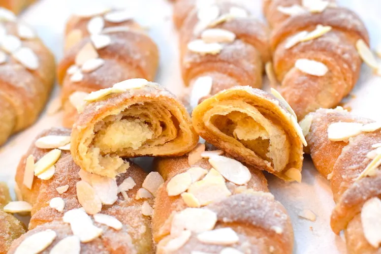 low carb almond croissants
