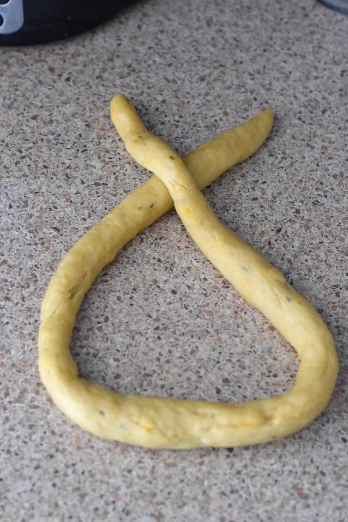 shaping soft pretzels