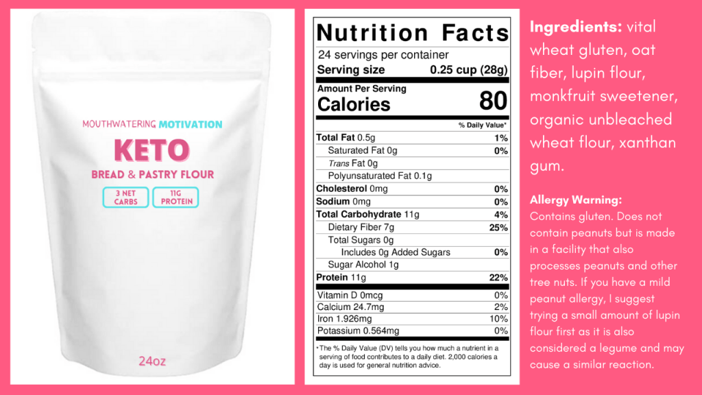 keto flour nutrition facts