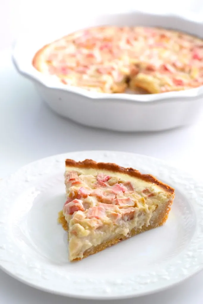 keto rhubarb custard pie