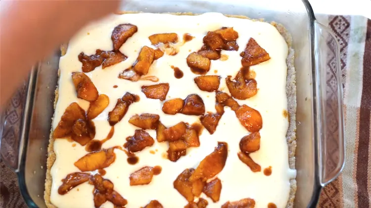 peach cheesecake batter
