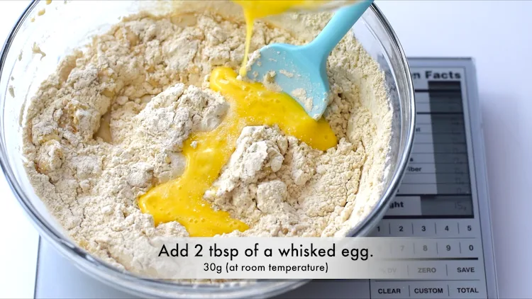 keto flour, egg, yeast