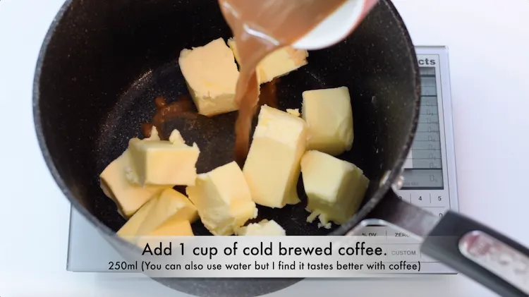 butter, cocoa powder