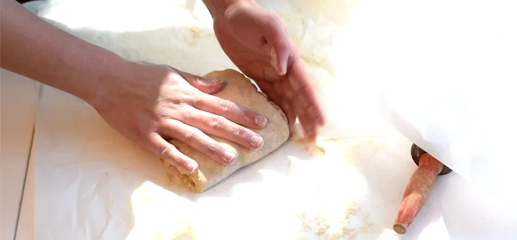 keto pastry dough folded